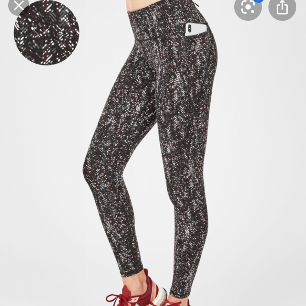 Sweaty Betty Purple Herringbone Power Leggings 7/8